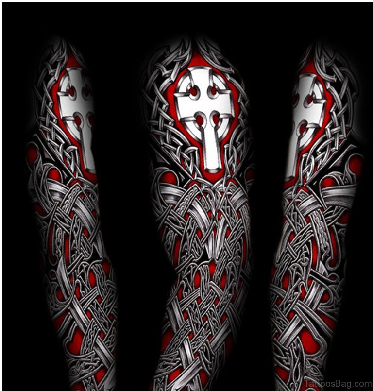 Celtic Armor Sleeve Tattoo