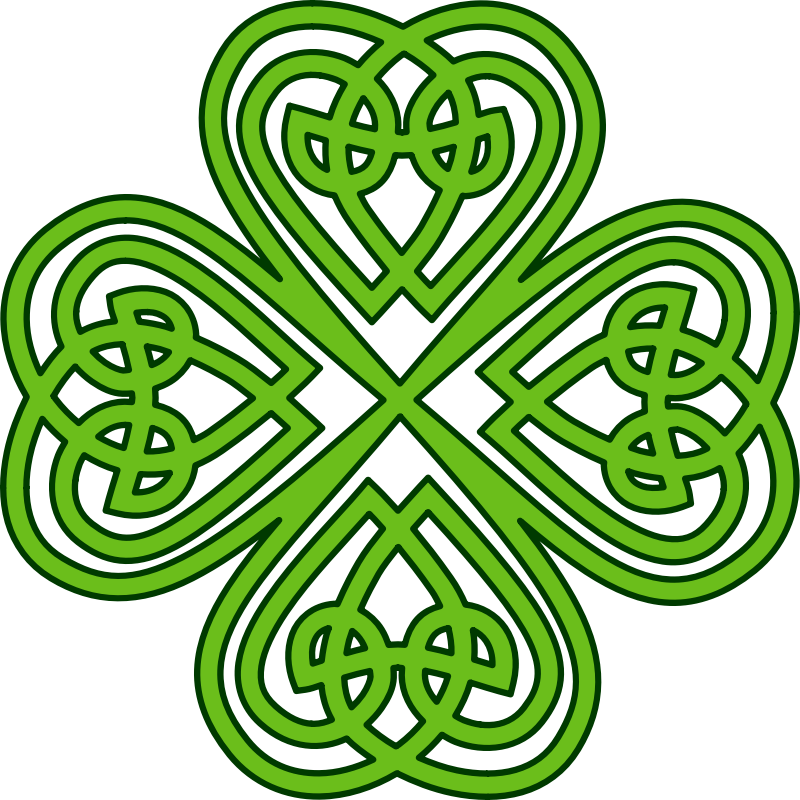 Celtic Four Leaf Clover For Lucky Fast Vector