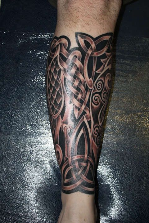 Celtic Leg Tattoos For Men