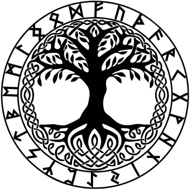 Celtic Norse Tree Of Life Yggdrasil Tattoo Tree Tattoo Norse Tattoo