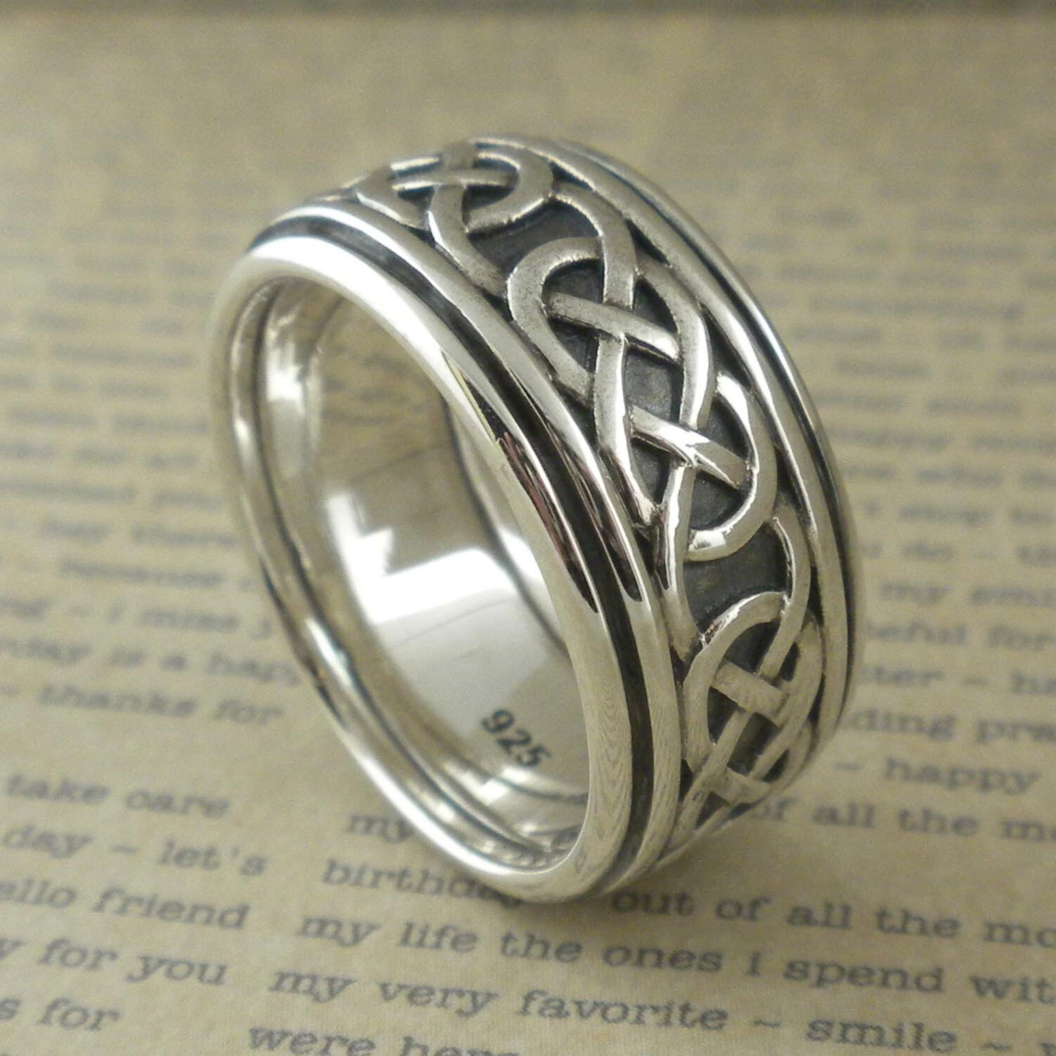 Celtic Wedding Ring In Sterling Silver Woven Celtic Wedding Ring