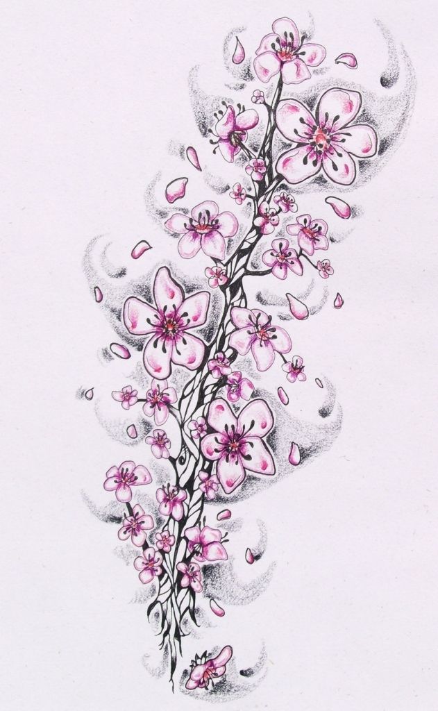 5 Stunning Cherry Blossom Tattoo Stencil Designs