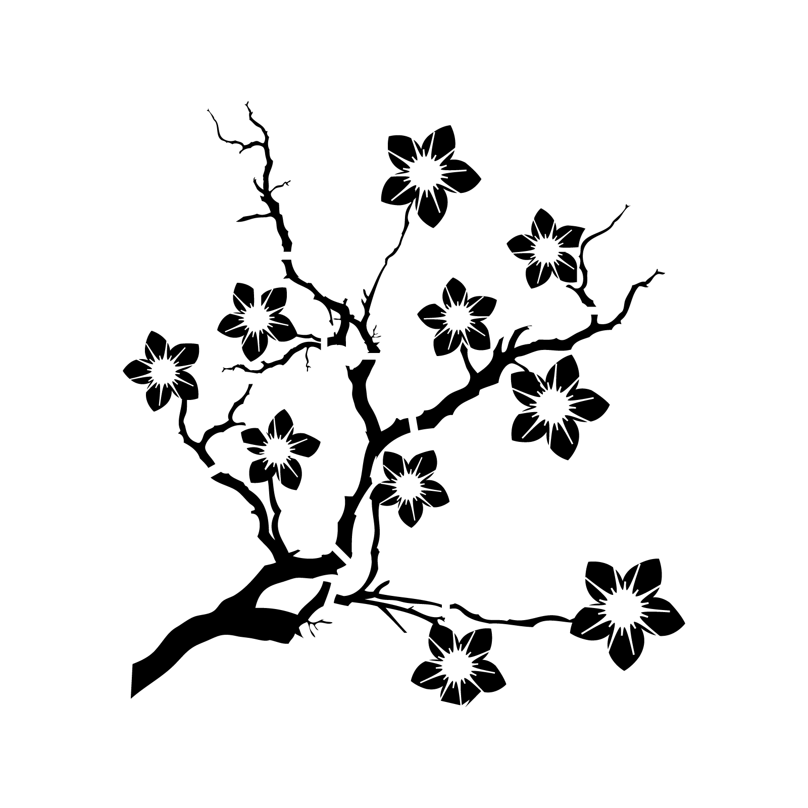 Cherry Blossom Tree Stencil