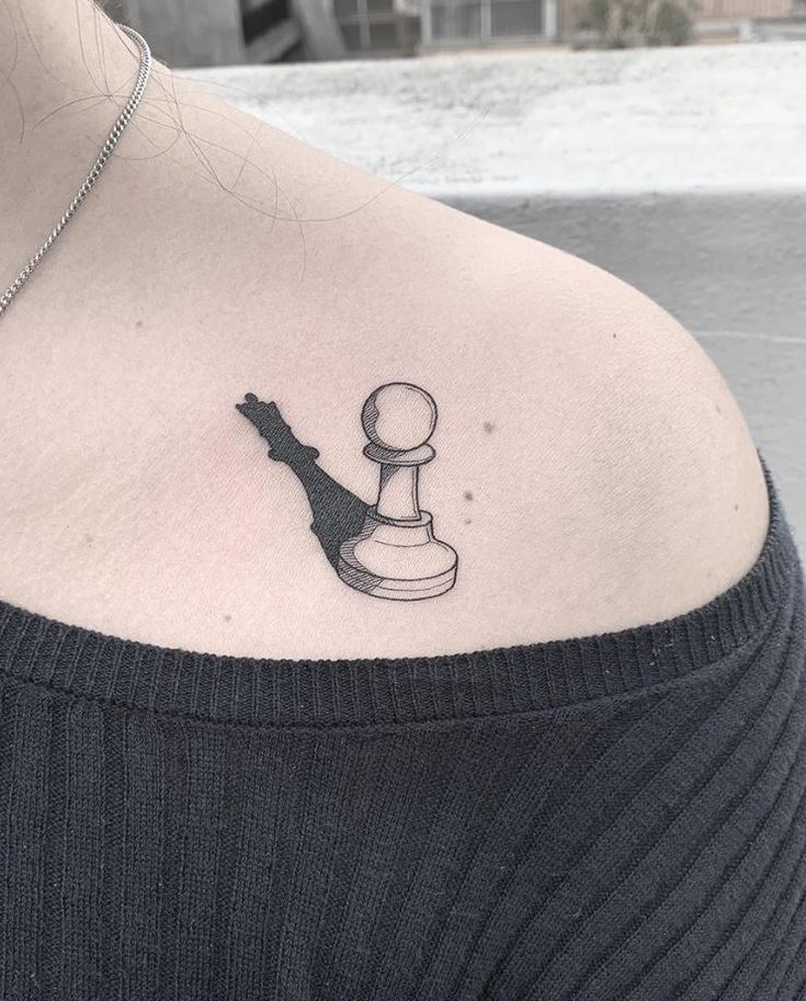 5 Stunning Chess Piece Tattoo Designs with Shadows