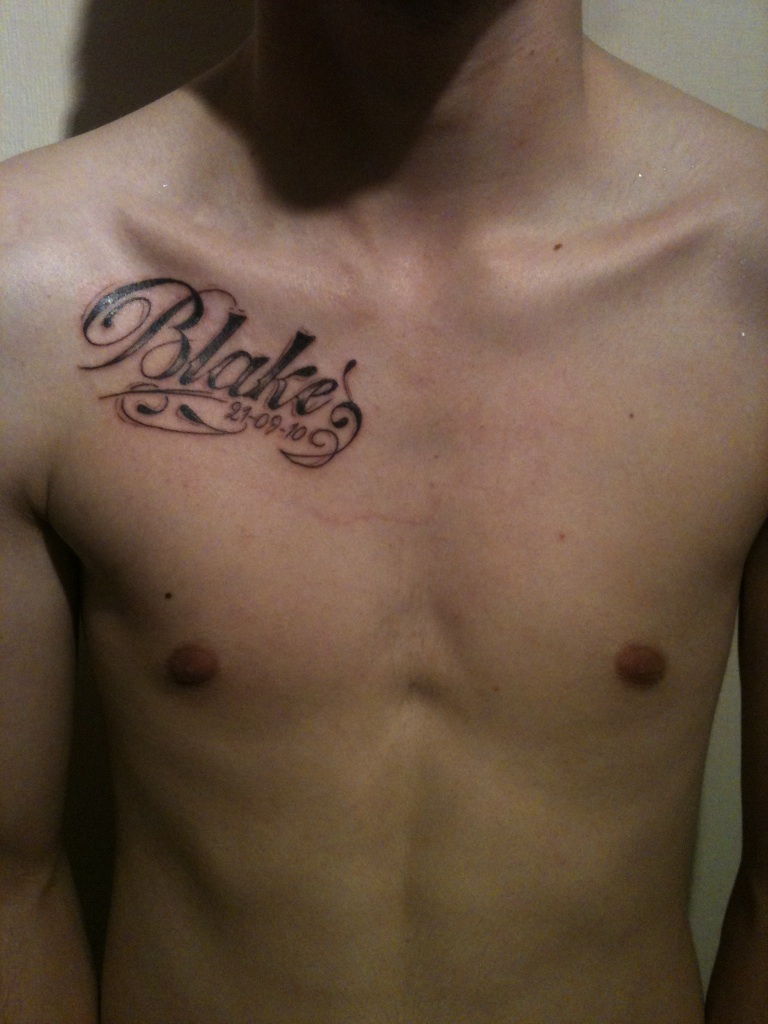 Chest Name Tattoo Ideas