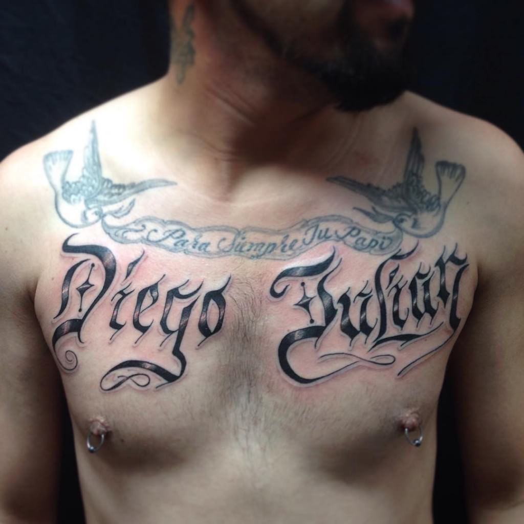 Chest Tattoos With Names