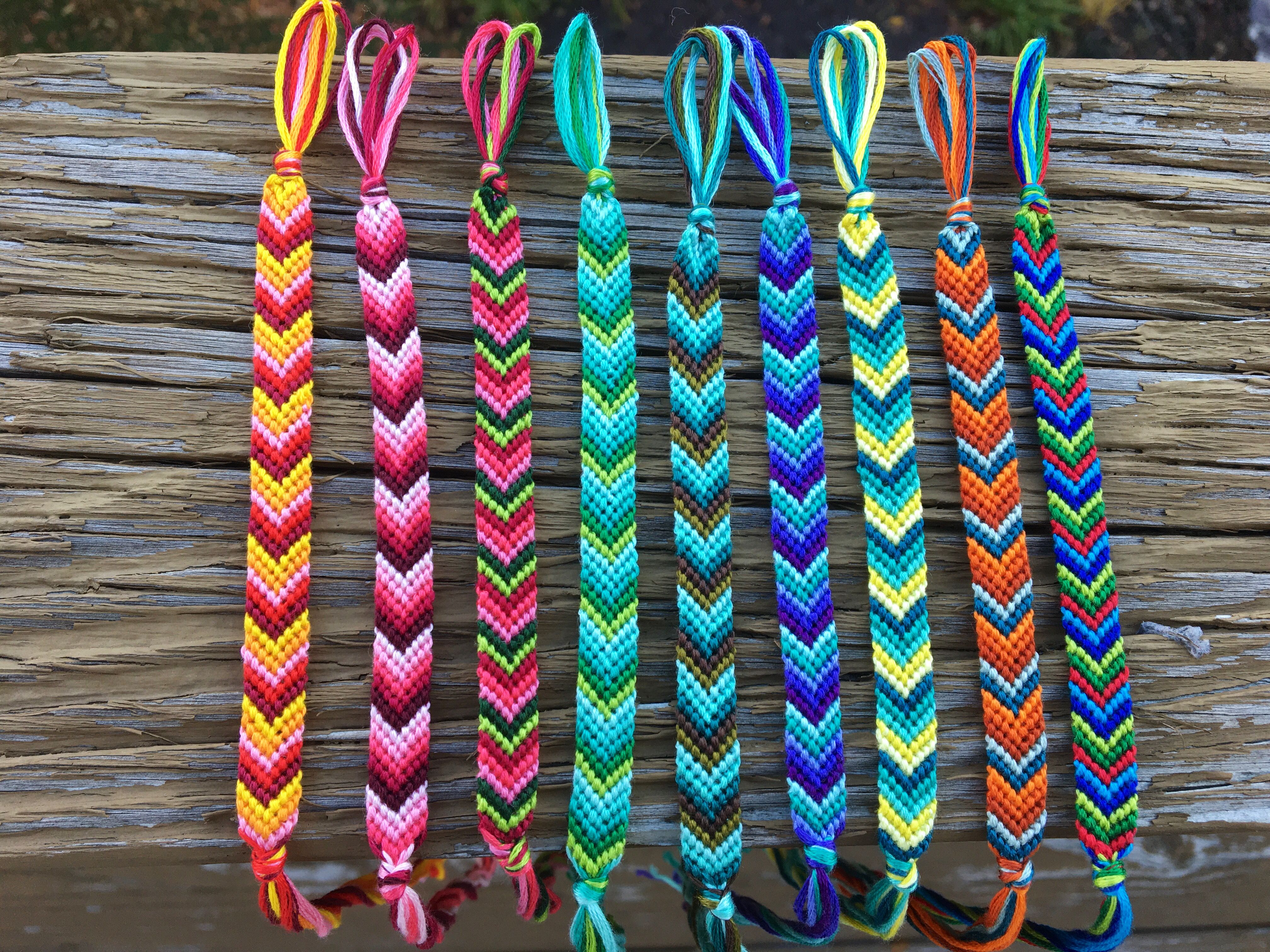 Chevron Friendship Bracelet Etsy Yarn Bracelets Diy Friendship Bracelets Patterns Diy