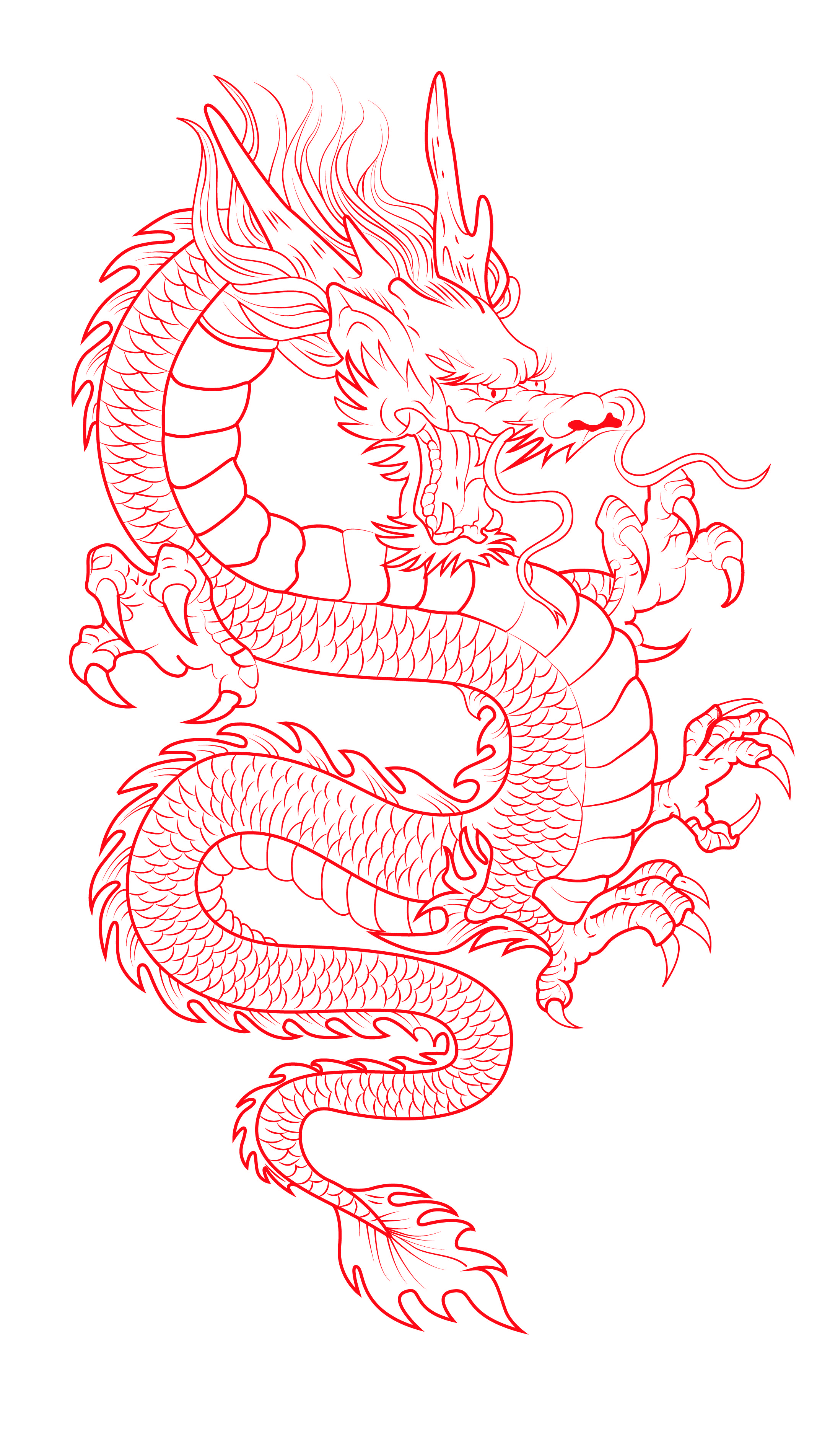 Chinese Dragon Tattoo Stencil: Artistry Unleashed