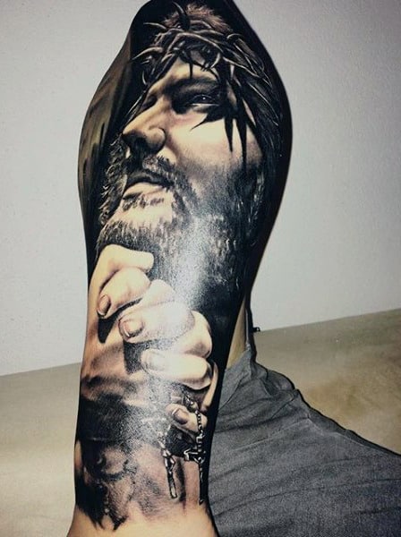 Stunning Christian Half Sleeve Tattoo Designs for Faithfuls