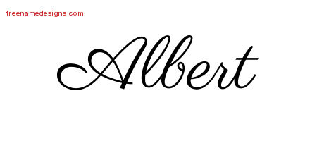 Classic Name Tattoo Designs Albert Printable Free Name Designs