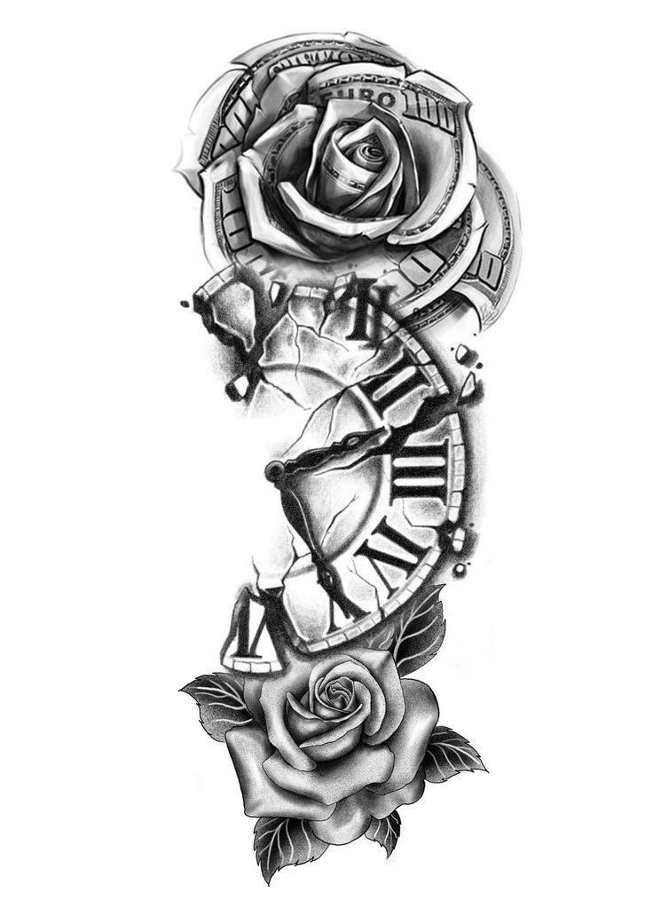 Clock And Rose Tattoo Chest The 30 Best Rose Amp Clock Tattoos Amp Designs 2020 Tattoo