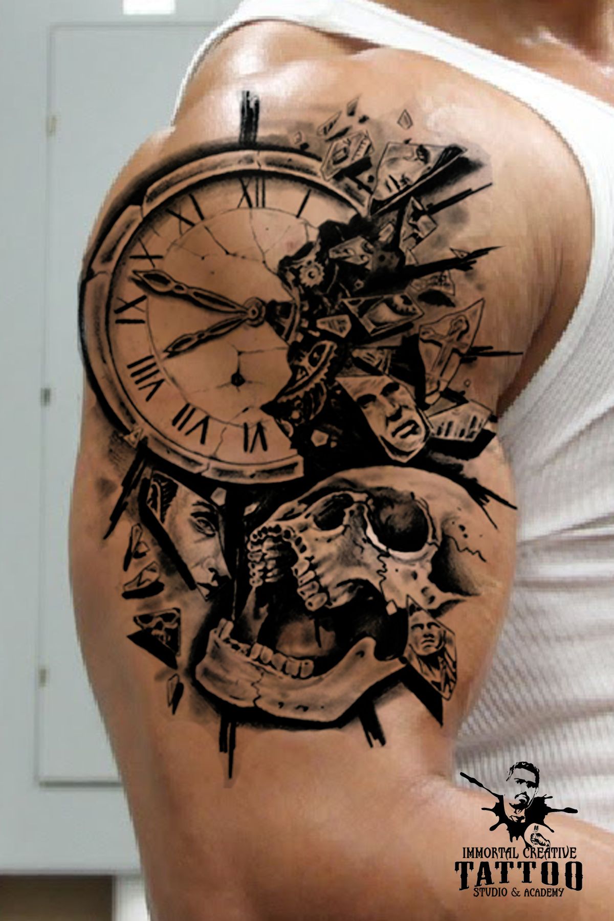 Clock Tattoo Design On Arm Tattoo Designs Tattoo Pictures