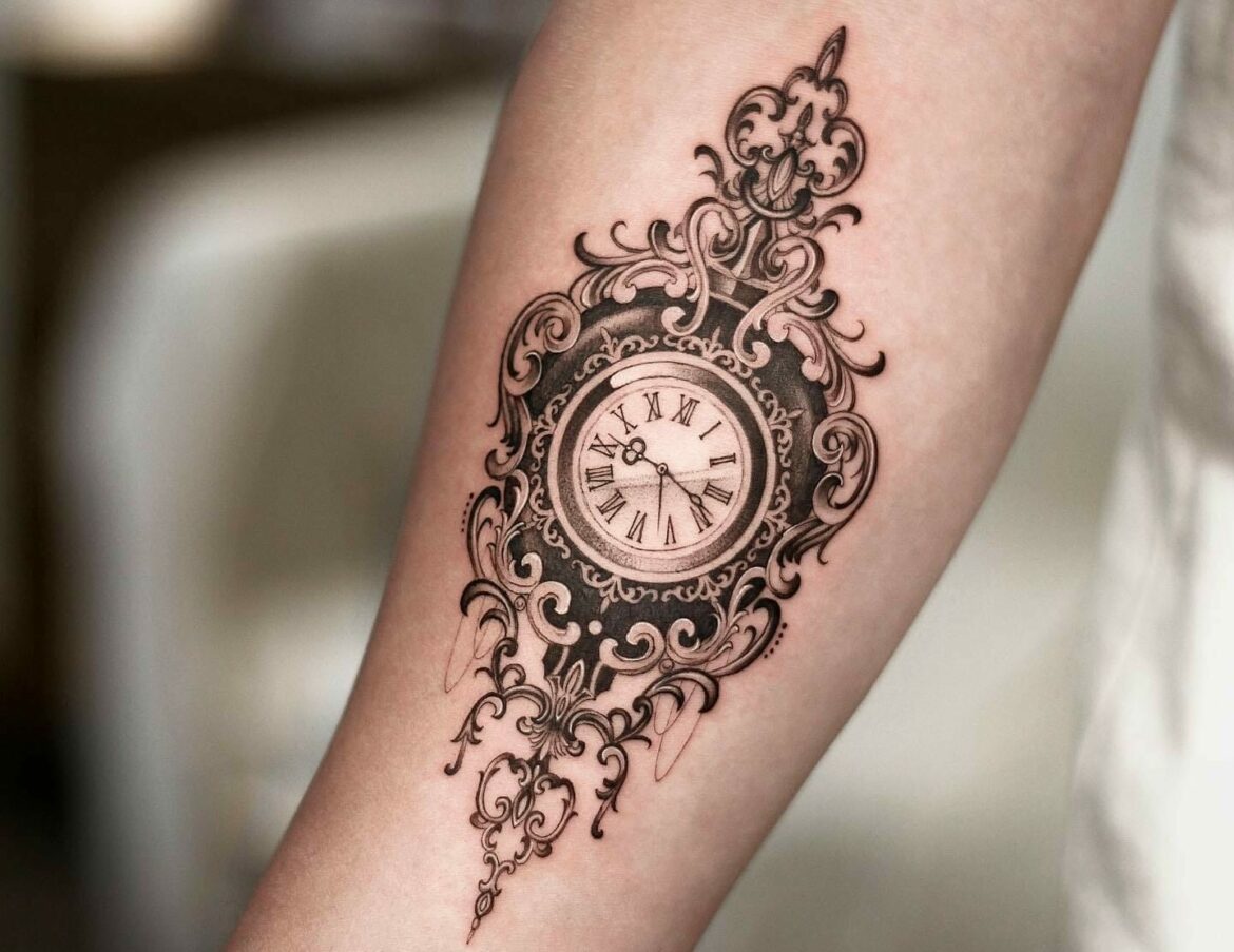 Clock Tattoos Risk Taker Brush Set Tattoo Drawings Compass Sleeve