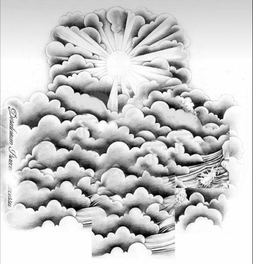 Cloud Tattoo Stencil Designs