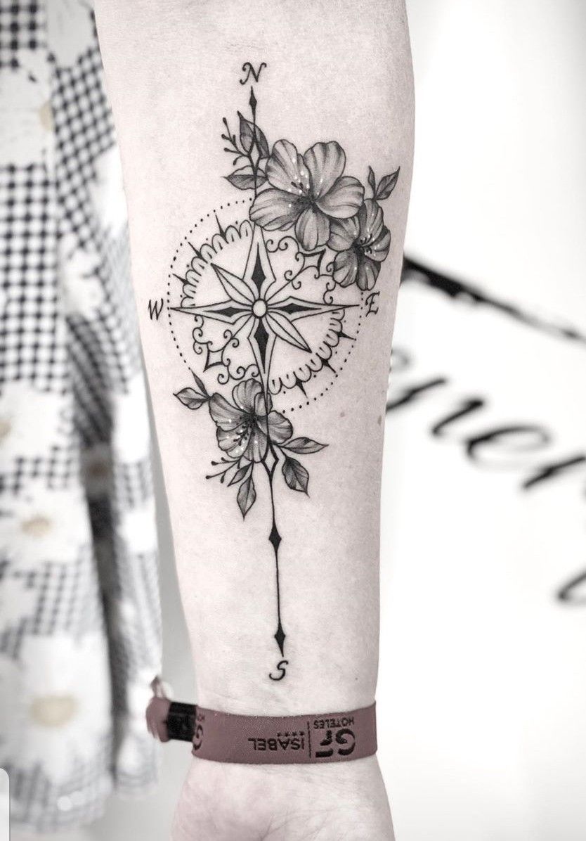 Compass Flower Tattoo Artofit