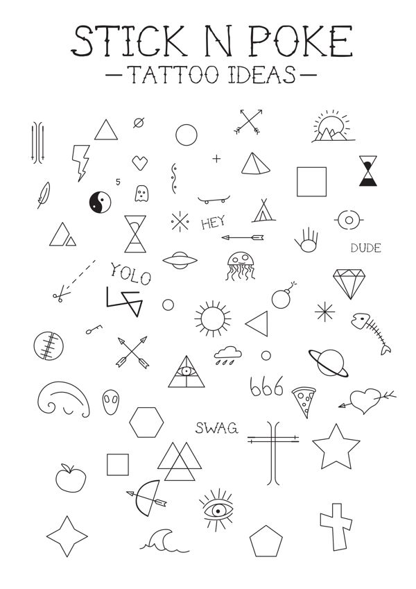 Cool Stick And Poke Tattoo Ideas For Guys