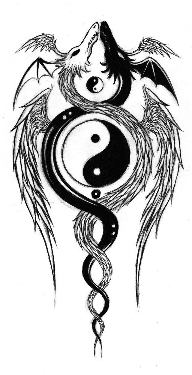 Cool Yin Yang Chinese Dragon Tattoo Photo Http Bestpickr Com Yin Yang