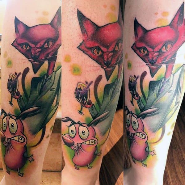 5 Courageous Tattoo Ideas: Courage The Cowardly Dog Inspired Designs