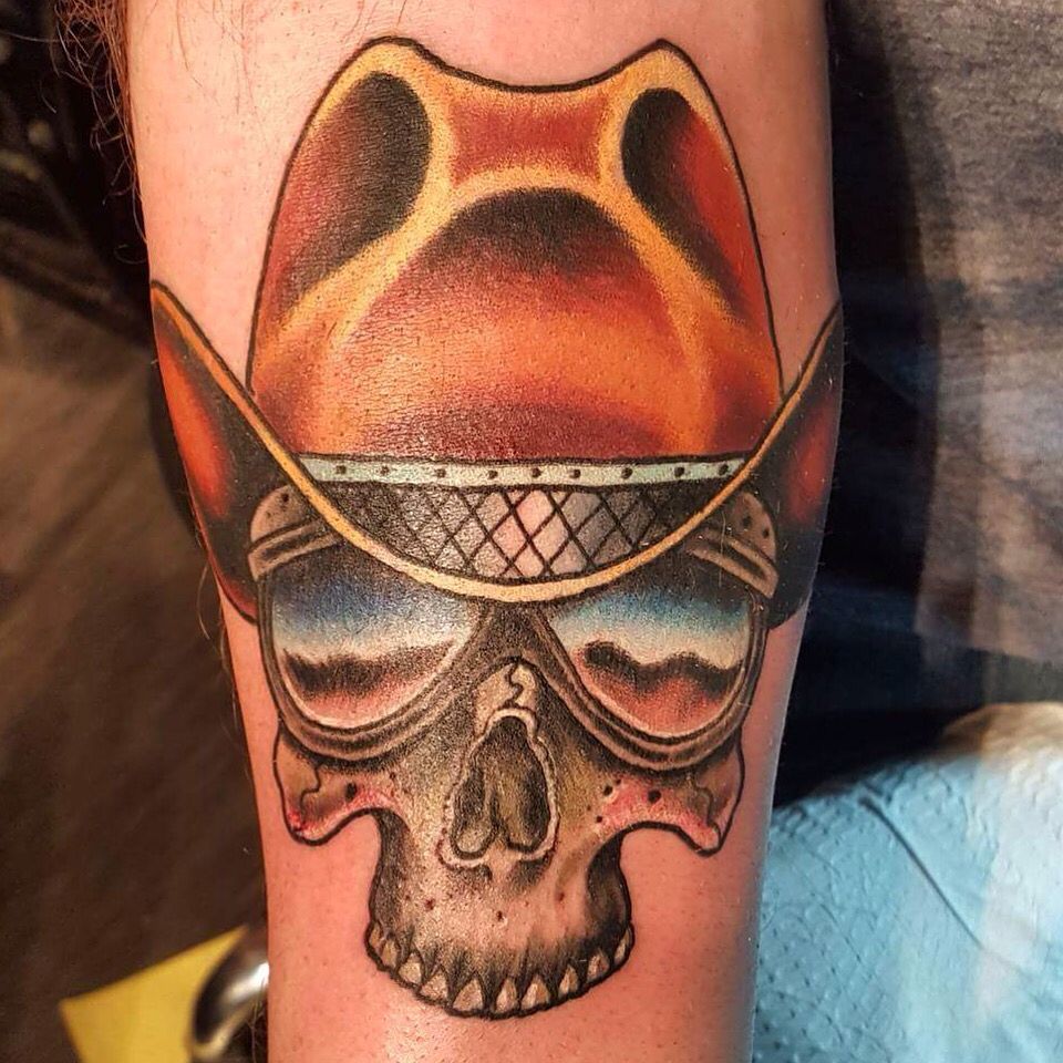 Cowboy Skull Done By Watson At The Skindustry Tattoo Expo Tattoos