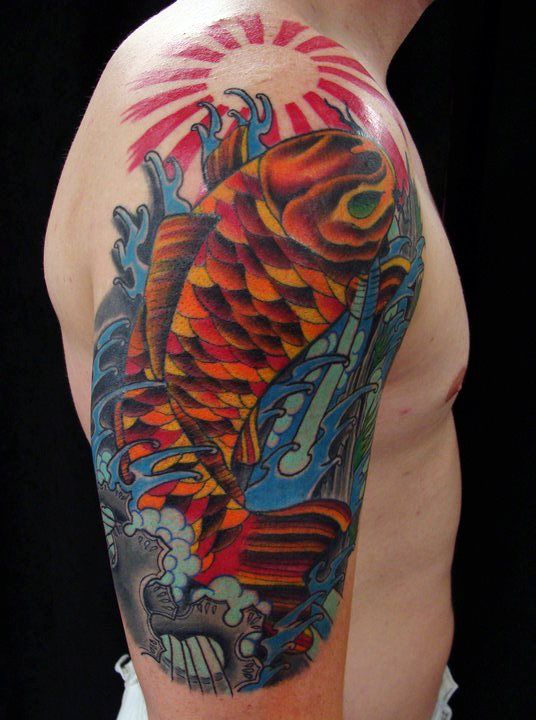 Coy Fish Tattoo Done By Nick Minervine From Tattoos Forever In Fort