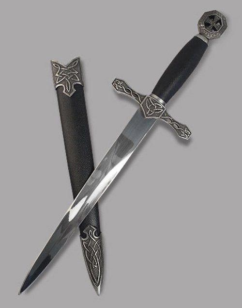 Cross Pommel Medieval Celtic Dagger With Scabbard Black Iron Canada