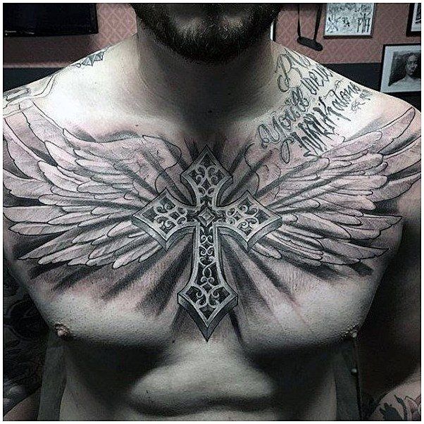 Cross With Wings Tattoo Design Free Image Download