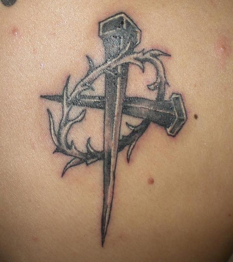 Crown Of Thorns Cross Tattoo - Meaning and Designs