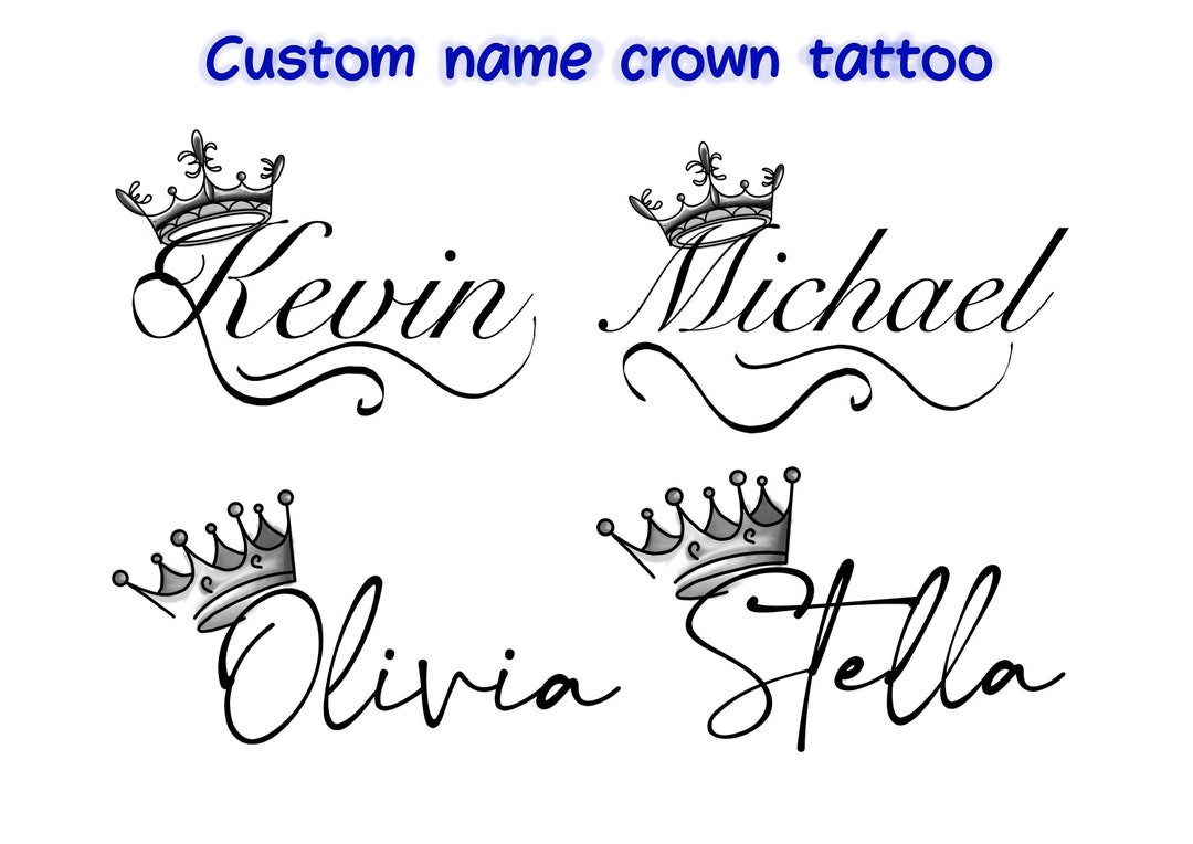 Crown With Name Tattoo At Tattoo