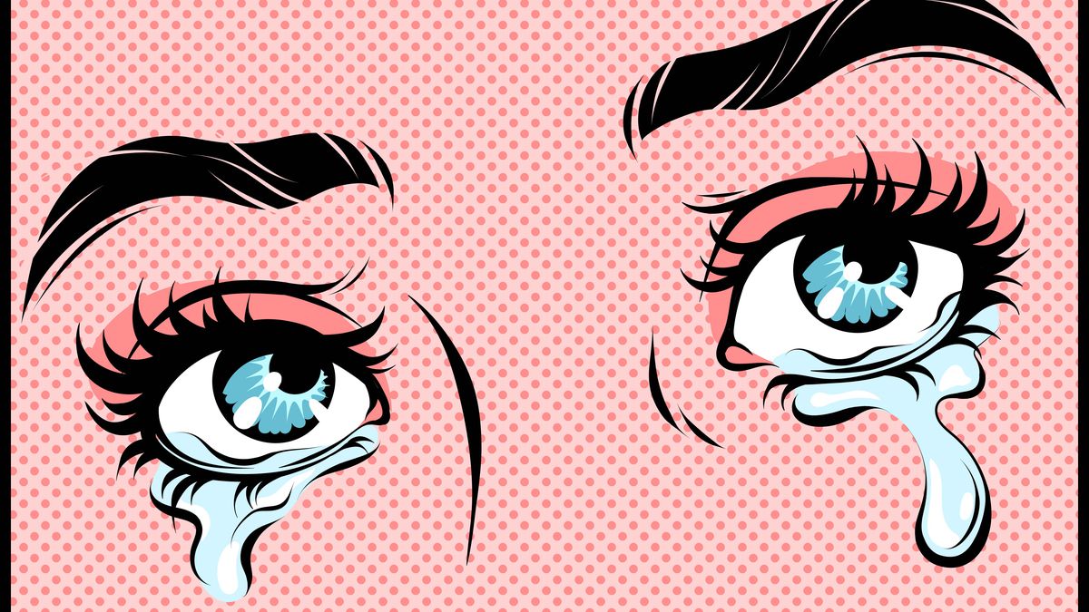 Crying Eyes Pop Art Painting Etsy