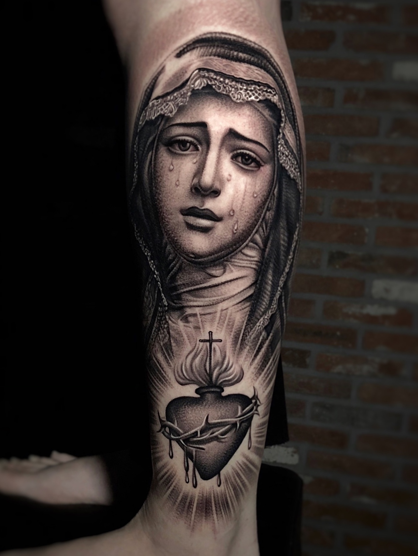 5 Stunning Crying Virgin Mary Tattoo Designs Revealed