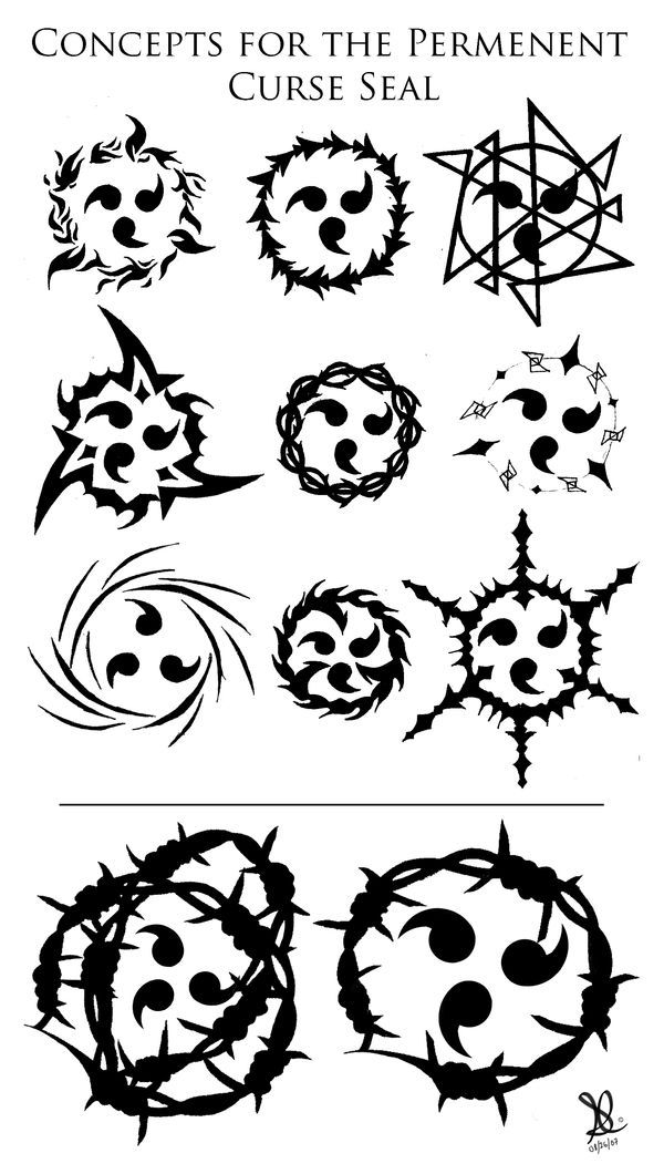 Curse Seal Concepts By Obsidiansickle On Deviantart Naruto Tattoo