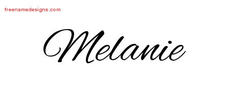 Cursive Name Tattoo Designs Melanie Download Free Free Name Designs