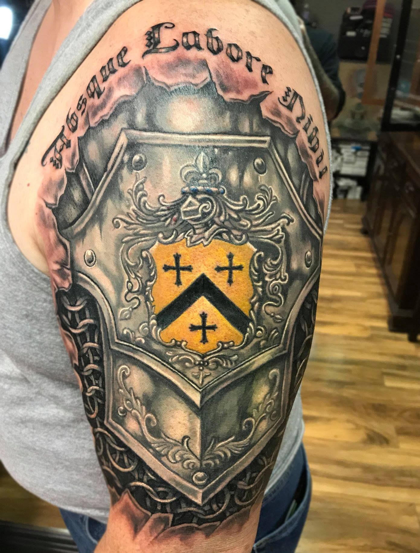 Custom Family Crest Coat Of Arms Tattoo Family Crest Tattoo Crest