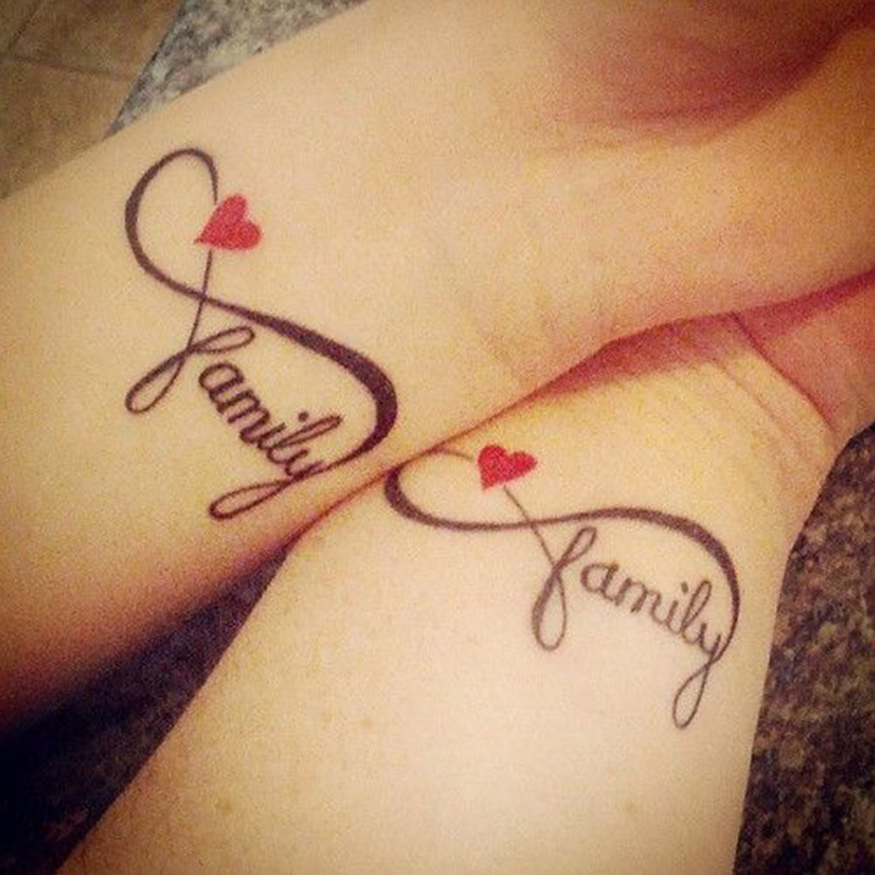 Custom Family Infinity Heart Tattoo Design With Names A Tattoo For