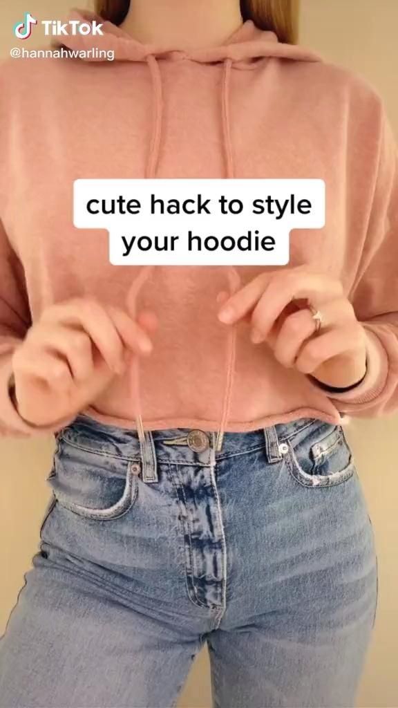 Cute Hack To Style Your Hoodie 1000 Fashion Hacks Clothes Diy