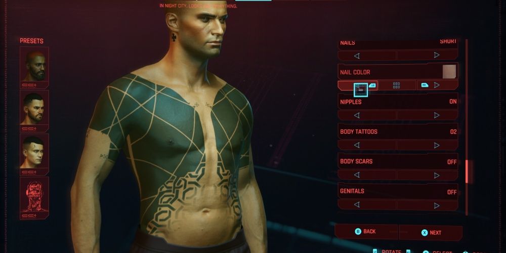 Cyberpunk 2077 Body Tattoos