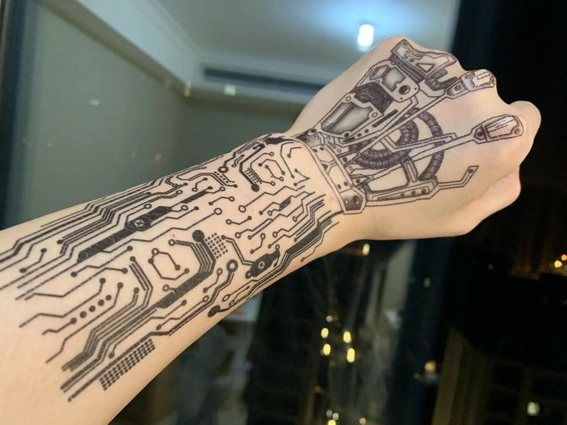 Cyberpunk 2077 Night City Arm Tattoo Stickers Etsy