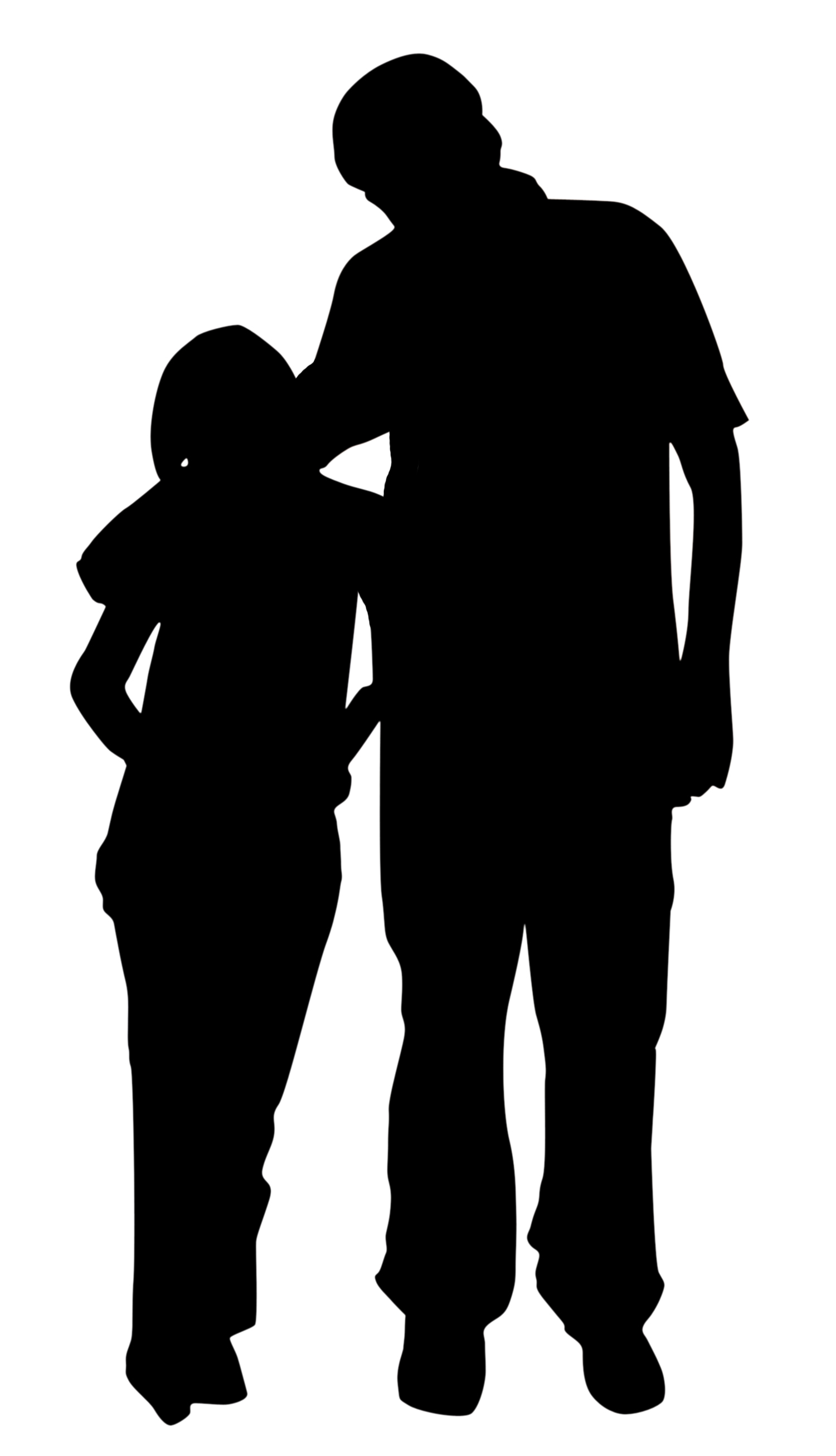 Dad and Daughter: A Timeless Silhouette Bonding Moment