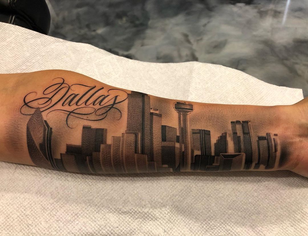 Dallas Skyline Tattoo Ideas World At Your Fingertips Curriculum