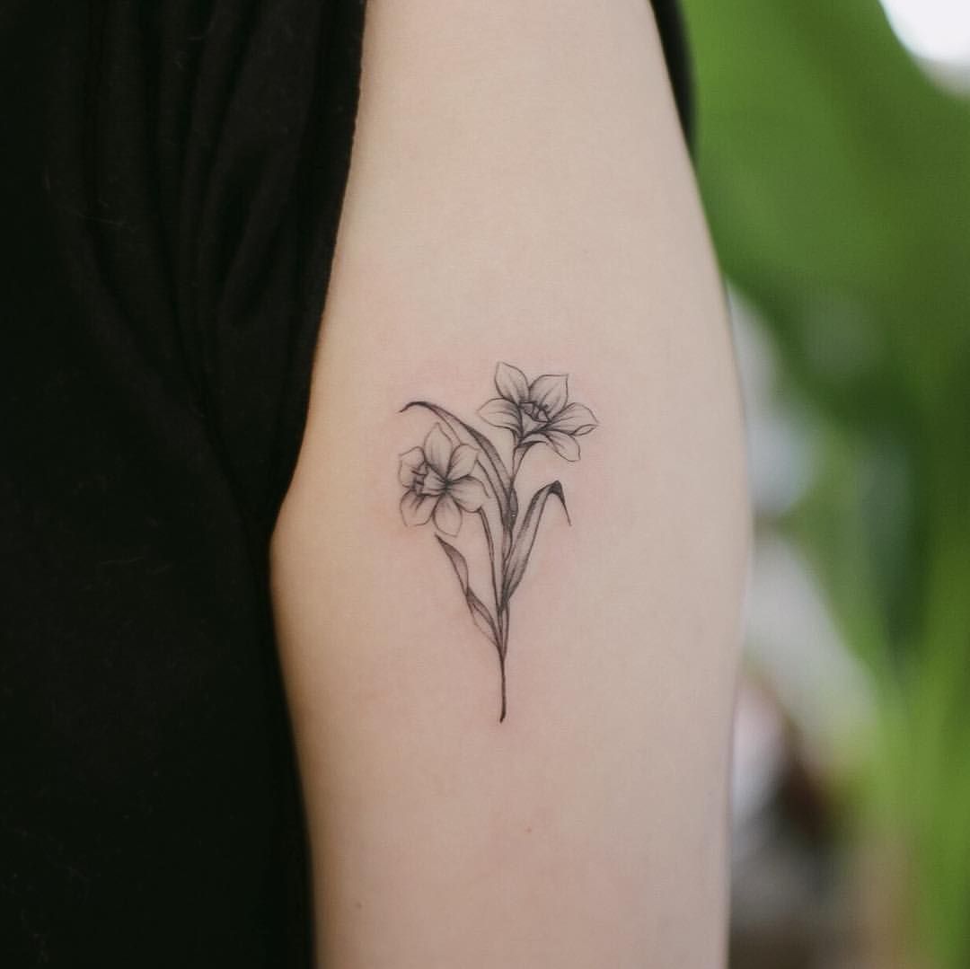 December Birth Flower Narcissus Tattoo