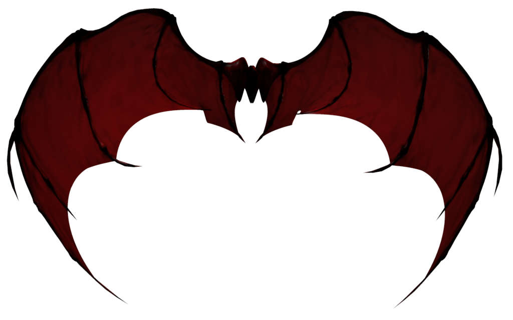 Demon Wings Red Devil Scary Full Of Holes Vector Image