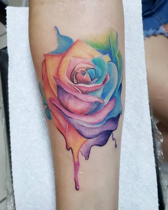 Details 65 Rainbow Rose Tattoo Best In Cdgdbentre