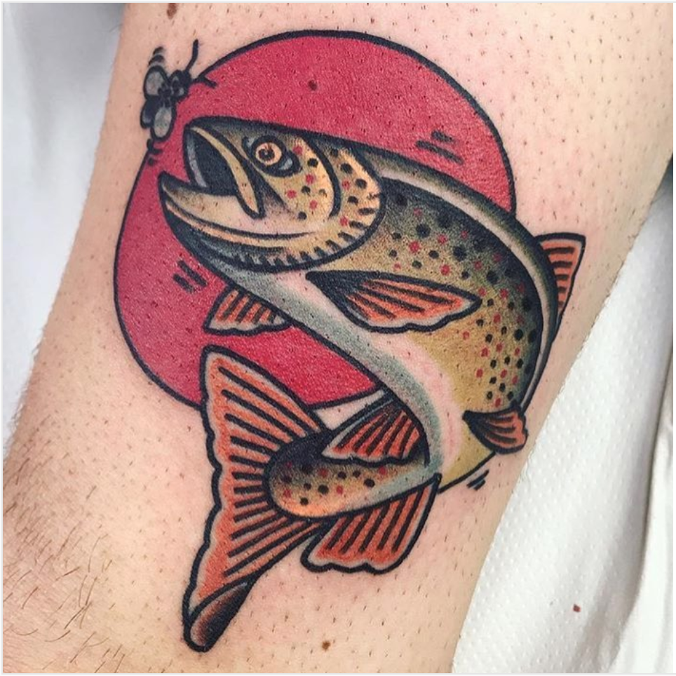 Details More Than 63 Traditional Trout Tattoo Best In Cdgdbentre