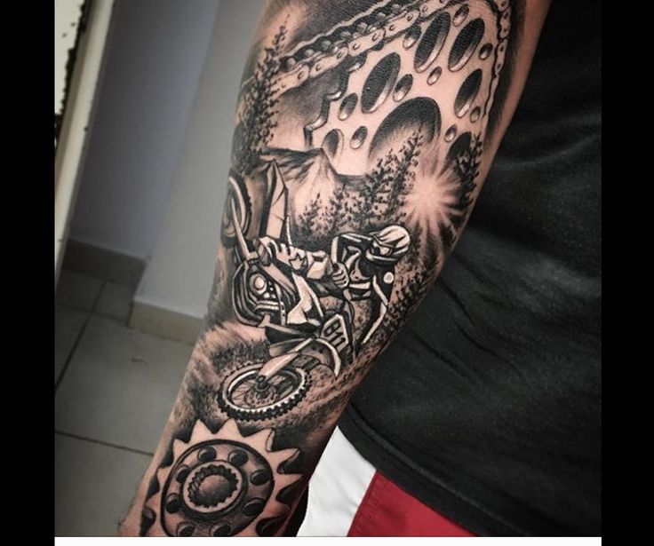 Dirt Bike Tattoo Sleeve Ideas