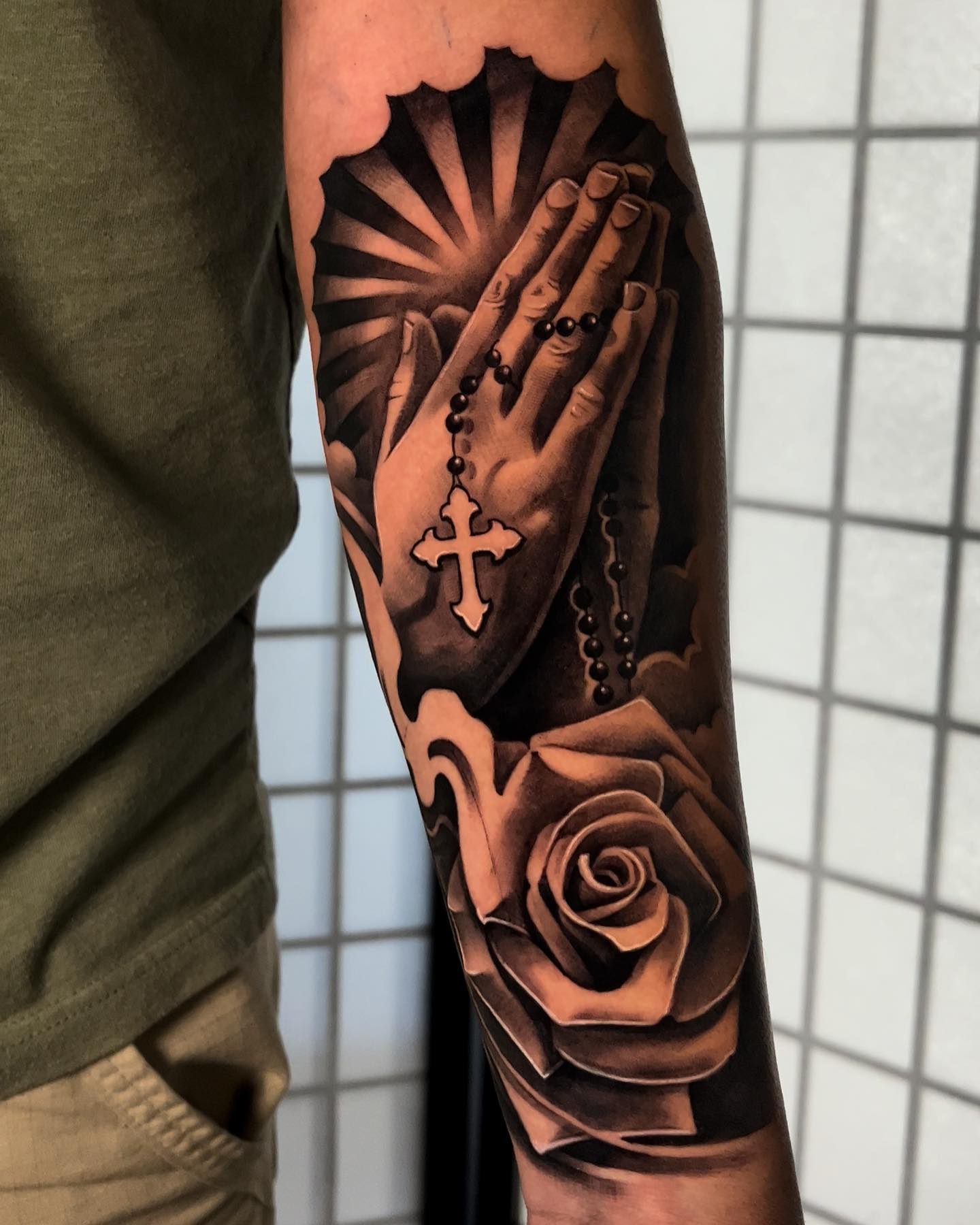 Discover 66 Praying Hands Forearm Tattoo Latest In Eteachers