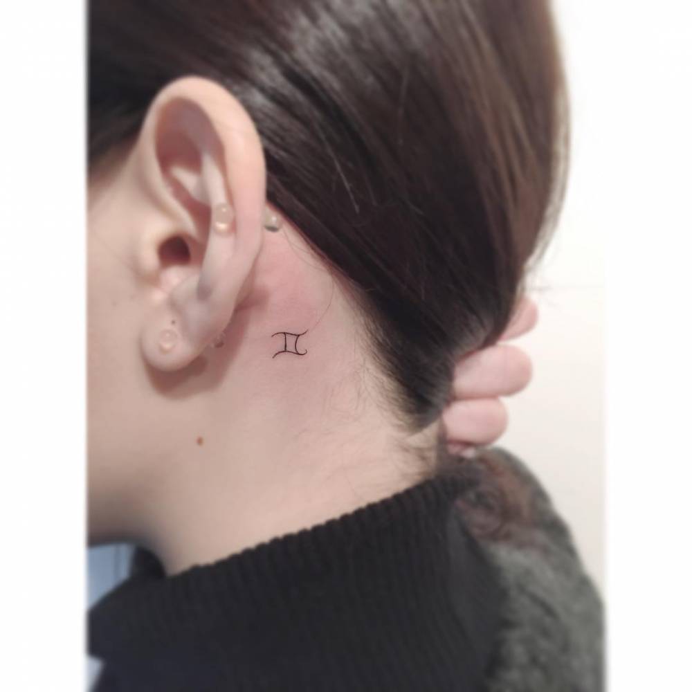 Discover 71 Gemini Tattoo Behind Ear In Coedo Com Vn