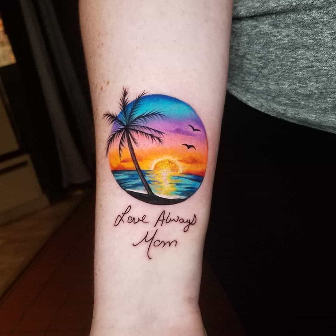 Discover 71 Palm Tree And Sunset Tattoo Latest In Eteachers