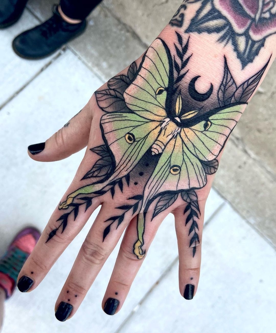 Discover 73 Luna Moth Hand Tattoo Best In Cdgdbentre