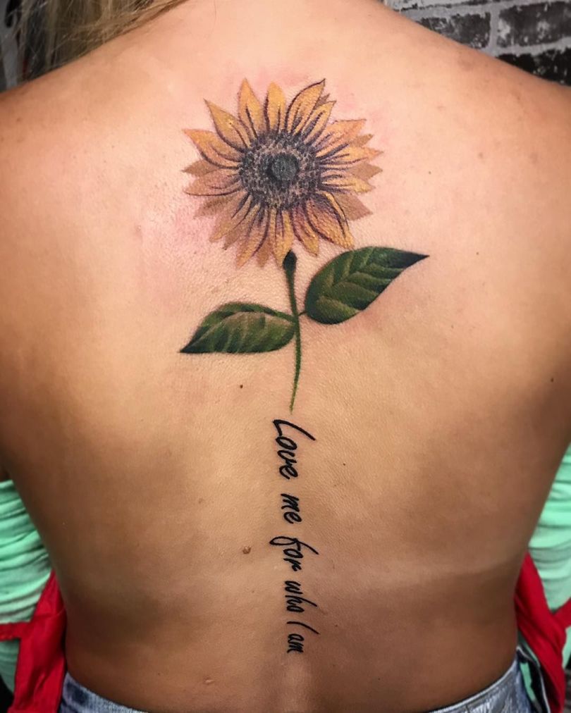 Discover 73 Sunflower Tattoo On Back In Coedo Com Vn