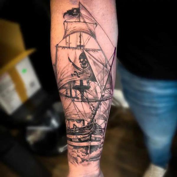 Discover 76 Pirate Ship Tattoo Designs In Coedo Com Vn